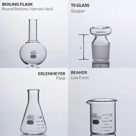 BEAKER GLASS AND FLASK